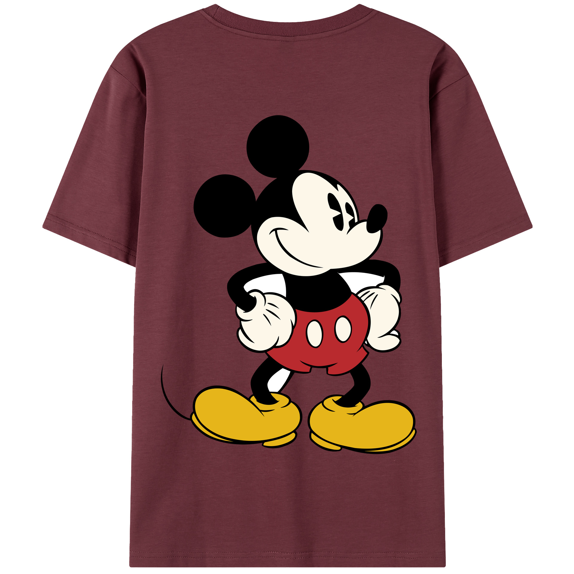 （画像用） ミッキーマウス Mickey Mouse 綿100％半袖Tシャツ（背面プリント）